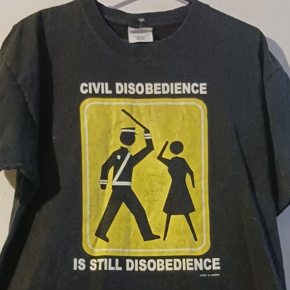 Civil‎ Disobedience Tshirt sz Large - Picture 1 of 5